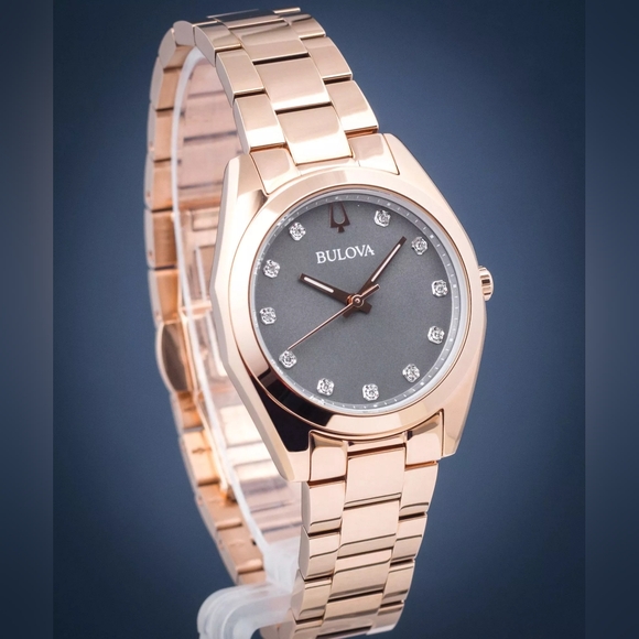 ***BRAND NEW*** Bulova Women's Quartz Diamond Accent Rose Gold-Tone Watch - Picture 5 of 14